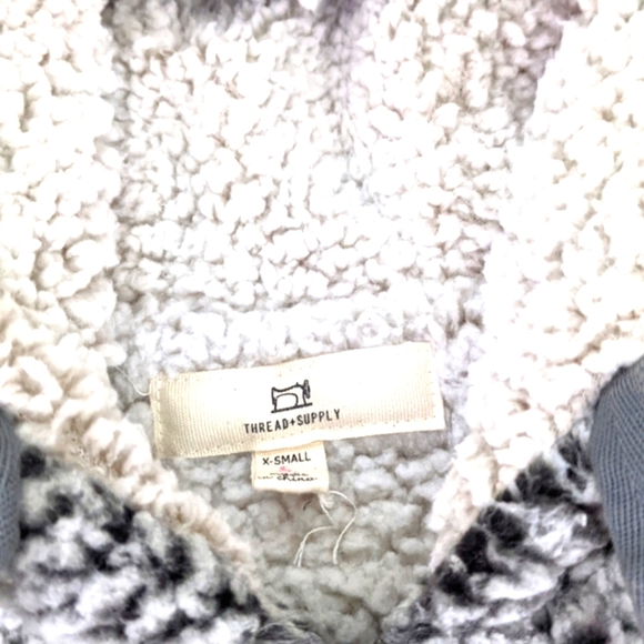Thread Supply Teddy Zip Up Sweater oversize XS - Picture 4 of 12